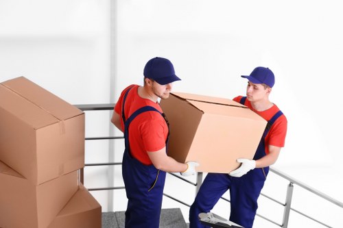 Removal team planning a house move in Selhurst street