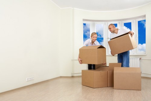 Furniture and boxes loaded into a moving truck in Selhurst